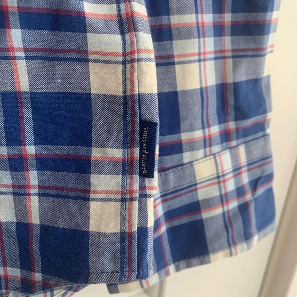 Vineyard Vines Classic Fit Plaid Spread Collar Cotton Cashmere Shirt Size XS NWT - Picture 6 of 8
